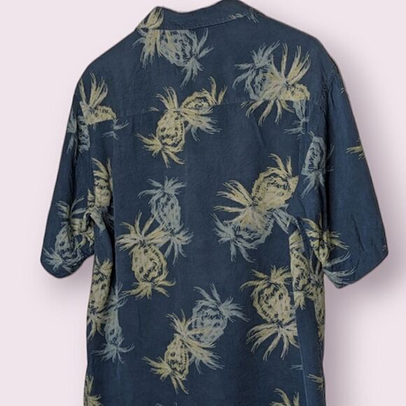 Ocean Pacific Menswear Washable Silk Blue Button Down Shirt Sleeve Shirt  M - Picture 3 of 10